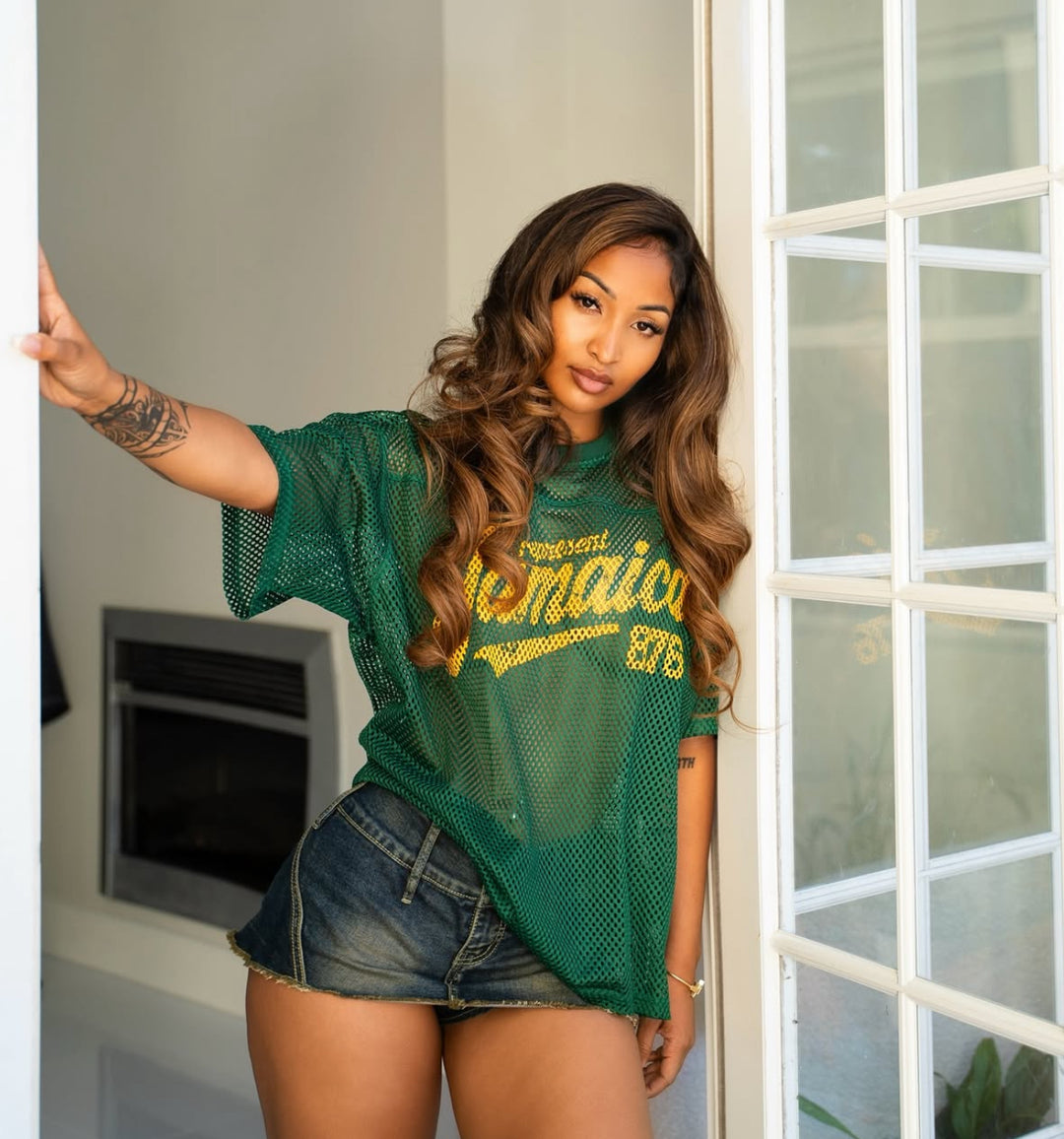 Represent Jamaica Mesh Jersey (Green) – RepJA